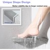 LIWEIKE Brushed Nickel Shower Foot Rest Bar Wall Mount Shower