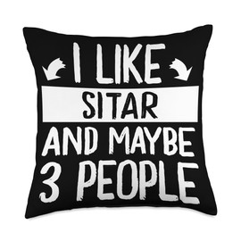 Check out my Sitar Shirts I Like Sitar and Maybe 3 People Music Musician Throw Pillow, 18x18, Multicolor