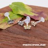 PIERCINGLINE PTFE Labret with Internal Thread, Titanium Attachment, 3 Crystal