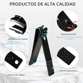 MINKINH Juego de manicura profesional para cortaúñas, kit de manicura de acero inoxidable de 26 piezas, herramientas para el cuidado de uñas con lujos