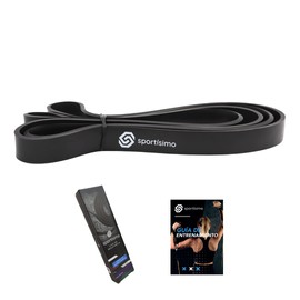 Sportisimo Power Bands - Liga Negra para Pull Ups Nivel Medio. Ligas de Resistencia para Ejercicio Bandas Gym Entrenamiento Elasticas Fitness Casa Gimnasio