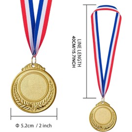Jiahuade Metal Medals, Winner Medals Gold, Pack of 10 Medals Gold for Children, Award Winner Medals, Medals Set Children's Metal, Medals Children's Birthday, Medals Sports