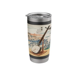 Japanese Shamisen Instrument Traditional Music Japan Art Stainless Steel Insulated Tumbler