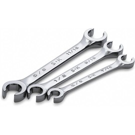 SK 383 SuperKrome 3 Piece 6 Point 3/8-Inch to 11/16-Inch Flare Nut Wrench Set
