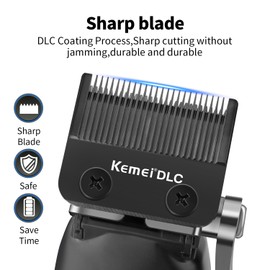 KEMEI Professional Hair Clippers for Men, Clippers for Hair Cutting, Cordless Rechargeable Hair Clippers, Haircut Clippers, Hair Cutting Tools, LED Display, Gifts for Men