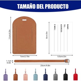 Identificador de Maletas de Viaje - Paquete de 8 Etiquetas Para Maletas De Viaje, Bolsos, Mochilas y Cochecitos de Bebé Privacidad Segura + Varios colores (A, 8 piezas)