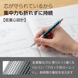 Pentel Sharp Pencil Orenz Metal Grip ORENZ METAL GRIP 0.5mm Turquoise Blue Shaft XPP1005G2-RS2