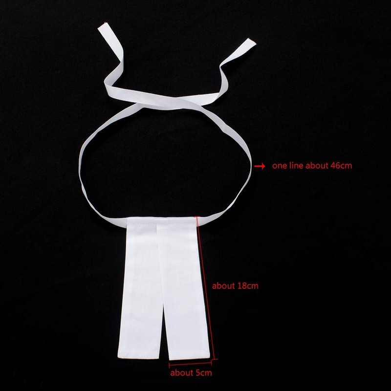 Blessing Simple Lawyer Band Collar Court Ties White