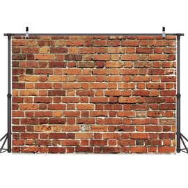 AIIKES 8X6FT Red Brick Wall Photography Backdrop Thin Vinyl Photo Backdrops Background Baby Birthday Party Wedding Graduation Home Decoration Photo Booth Studio Prop Banner 11-506