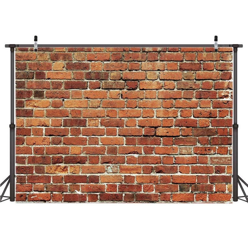 AIIKES 8X6FT Red Brick Wall Photography Backdrop Thin Vinyl Photo