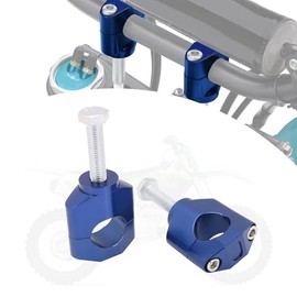 IUVWISN 28mm Handlebar Risers Grip Clamps Universal Handlebar Mounts for CRF YZF KXF KLX RMZ DRZ KX RM YZ SX EXC XC 65 85 125 300 450 Pit Dirt Bike Motocross Enduro Blue