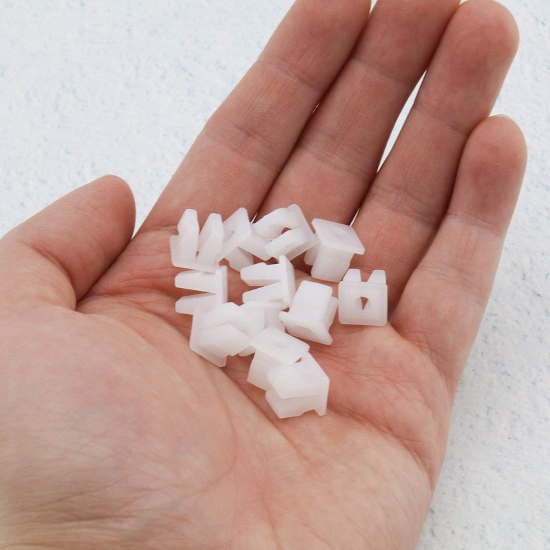 EMSea 20x Vehicle Screw Grommets Insert Expanding Nuts White Plastic