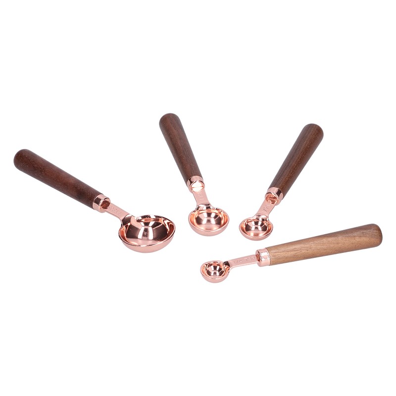 4pcs Rose Gold Measuring Cup with Scale Stainless Steel Measuring