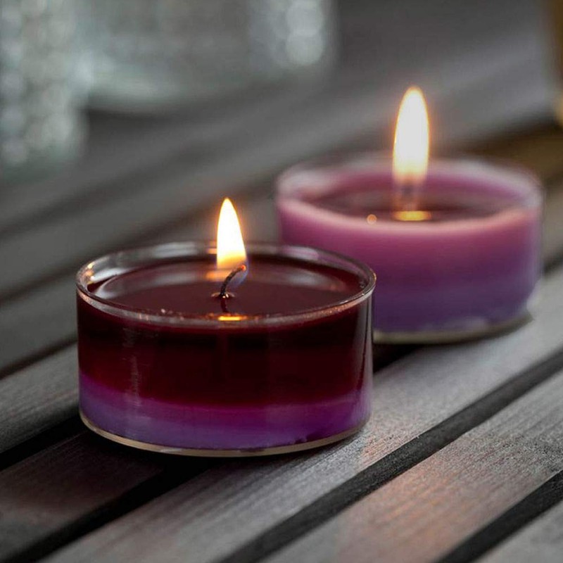 Spaas 12 Maxi Scented Tealights in Transparent Clear Cup, ±