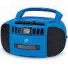 GPX BCA209BU Portable Am/FM Boombox with CD and Cassette Player,