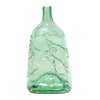 Green Tint Cherry Branch Wine Bottle with Raised Neck UpCycled