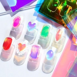 Aurora Nail Sticker Acrylic Illustration Manicure Decoration Nail Art Item Deco Art Pattern Package Sticker 062370DC / 오로라 네일 스티커 아크릴 일러스트 매니큐어 장식 네일아트 템 데코 아트 패턴 패키지 스티커 062370DC