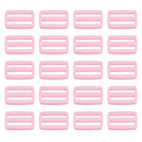 PATIKIL 1 Inch Tri-Glide Slide Buckles, 50 Pack Plastic Webbing
