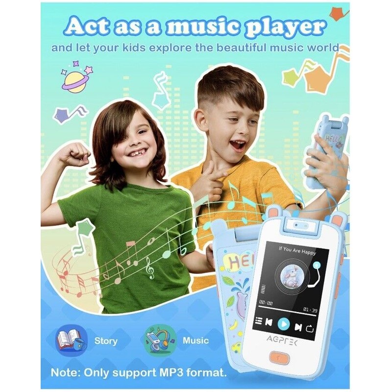 AGPTEK Touchscreen Toys Phone with 32 GB TF Card with