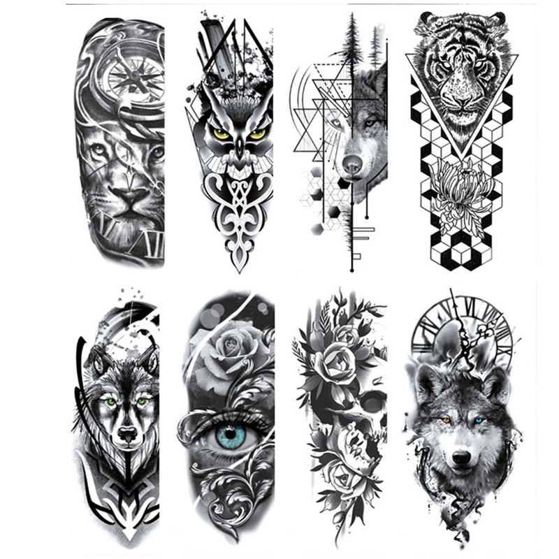 42pcs Temporary Tattoo Sticker Clear Patterns Waterproof Prevent Fading Fake