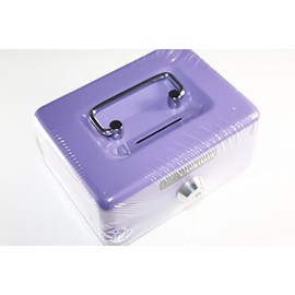 CASH MATE Cash Mate Mini Safe with Key Tray, Purple