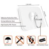 Large Adhesive Hooks for Hanging Heavy-Duty 44Ib(Max) 20 Packs, Wall