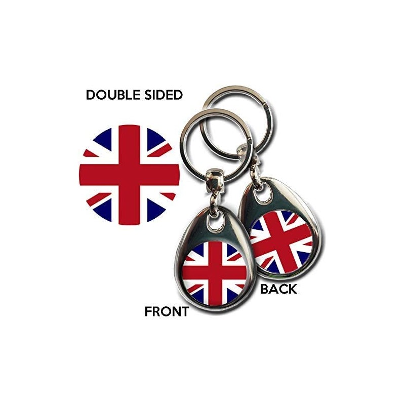KAZMUGZ UNION JACK FLAG KEYRING. United Kingdom gift keyring Heavy