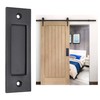 Eco-Fused 2 x Finger Pull Handle for Sliding Doors (Black)