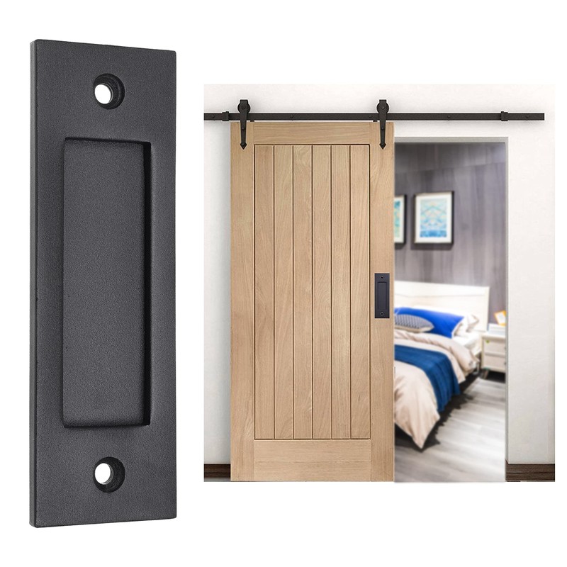 Eco-Fused 2 x Finger Pull Handle for Sliding Doors (Black)