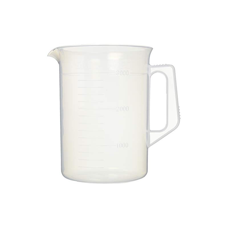 Sanplatec (サンプラテック) Sanpla Polypropylene Beaker with Handle, 1032, 3L