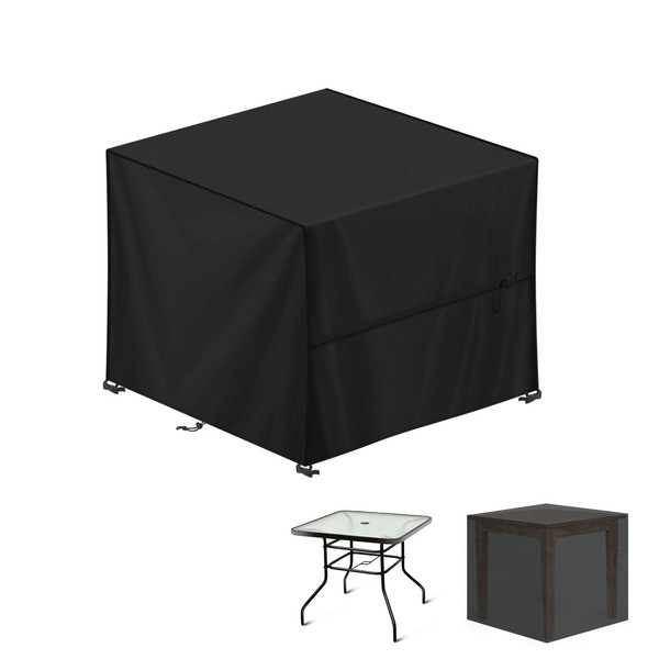 LAMUNI Cube Garden Furniture Cover, 90x90x90cm Rattan Cube Table Cover,