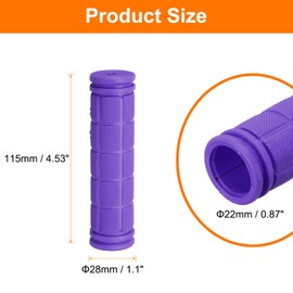 HARFINGTON Bike Handlebar Grips Non-Slip Rubber Mushroom Bicycle Grips Fit 7/8" Handlebars for Mountain Road Foldable MTB BMX Scooter Cruiser Tricycle Wheelchair, Purple