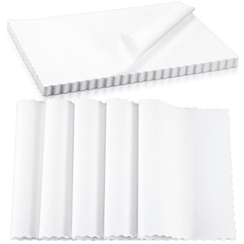 Uiifan 200 Pcs Paper Placemats Disposable Table Placemat Scalloped Edges Blank Table Mats Bulk Place Mat for Dining Wedding Parties Christmas Table Decorations 10 x 14 Inch (White)