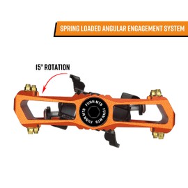 Funn Ripper Mountain Bike Clipless Pedals, Rocker Clip/Spring-Loaded Clip-in Mechanism, Compatible with SPD Cleats, 9/16" CrMo Axle Bicycle Pedals for MTB/Gravel Cycling (Gray)