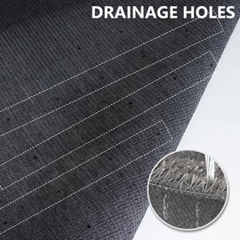 LITA Artificial Grass Rug Outdoor Artificial Turf Customized Sizes 4 x 10 Feet, Gray Zebra Stripe Fake Grass Mat, 1" Pile Height Astroturf Carpet for Patio Balcony Deck Playground Lawn