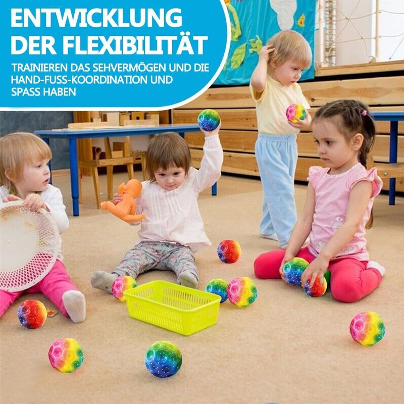 PASLFC Pack of 6 Spaceball, Moon Ball, Rainbow, High Jumping