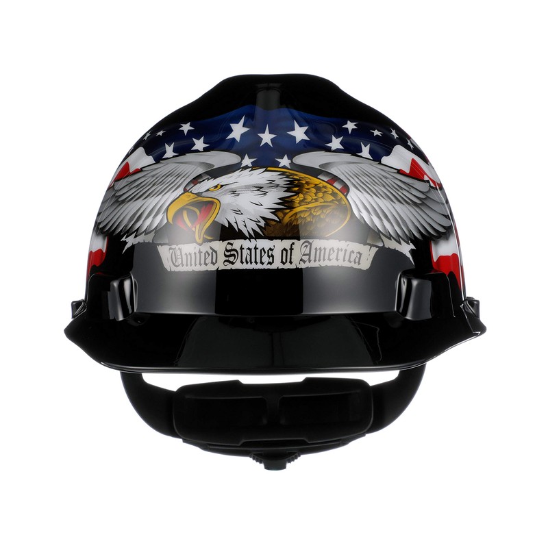 MSA 10079479 V-Gard Slotted Hard Hat, Americaln Eagle,, Capacity, Volume,