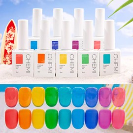 Chemie Gel Chemi Gel Tropical Ocean 9-piece set Neon Syrup Gel / 케미젤 트로피컬 오션 9종 세트 네온시럽젤