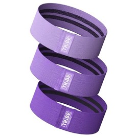 Tribe Lifting Bandas de Resistencia para Cadera para Mujeres y Hombres, Juego de 3 Bandas Antideslizantes para Entrenamiento de Cadera, Bandas de Tera