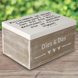 Mr. & Mrs. Panda 22 x 15 cm Wooden Box Saying 1985 Birthday - Gift, Memory of 1985, Enjoy Life, Born on, 1985 Memories, XXL