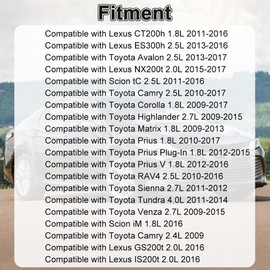 WMPHE 2PCS Engine Variable Valve Timing (VVT) Solenoid Intake Exhaust Compatible with Lexus ES300h GS200t Toyota Avalon Camry Corolla Highlander Scion iM tC Replacement for 15330-0T010 19185637
