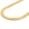 TUOKAY Fake Big Gold Herringbone Chain Necklace Costume 11mm Thick
