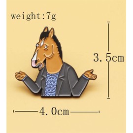 BoJack Cartoon Brooch Hard Enamel Pins Women Men Lapel Badges Backpack Collar Fashion Jewelry Gifts For Kids Friend Accessories