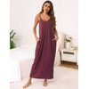 Marvmys Womens Cotton Slip Nightgowns Spaghetti Strap V Neck Long