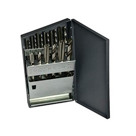 Greenfield Threading 330083 High Speed Steel Jobber Drill Plug Hand Tap Set (18-Piece Set)