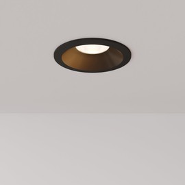 VidaLite Inspira 3in Black LED Recessed Ceiling Light, Round Canless Downlight Kit with Selectable 5CCT Color Temperature & Full Range Dimmer, 1200LM Brightness, 14W, ETL, IC & IP44 Wet Rated