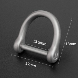 TISUR Key Ring Titanium D-Ring Key Car Motorcycle Keychain Cute Smart Key Keychain with Driver, Gray Frosted / S * 1 + L * 1