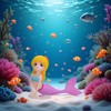 Zcccc Pink Mermaid Figurine Aquarium Ornament, Plastic Fish Tank Decor,
