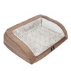 Serta Orthopedic Quilted Couch Dog Bed for Pets – Chocolate
