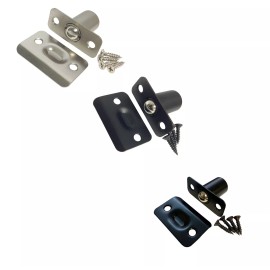 House Guard Hardware Door Ball Catch Closet Black/Satin Nickel/Oil Rubbed Bronze - Satin Nickel